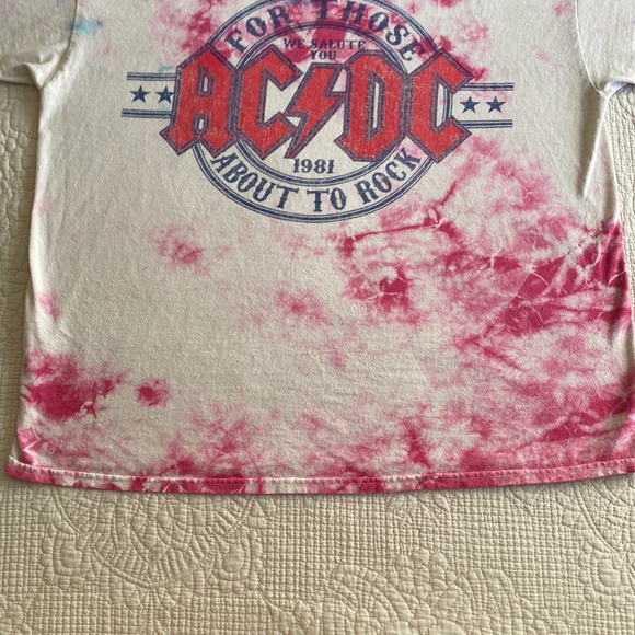 AC/DC For Those About to Rock We Salute You Tie Dye Graphic Short Sleeve Large - Picture 4 of 8